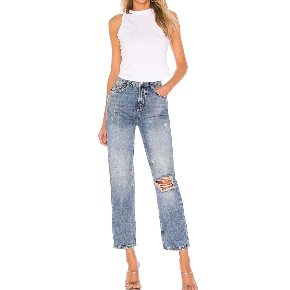 Free People Dakota Straight Leg Jean Indigo